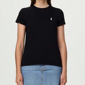 Ralph Lauren Sport Black, Short Sleeve T-shirt With White Logo